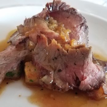 Classic Cooking - Delicious flank steak with a light shallot sauce paired with a wonderful cab. Awesome course at the 5 course wine dinner - Cooking Schools Near Me - Scottsdale, Arizona