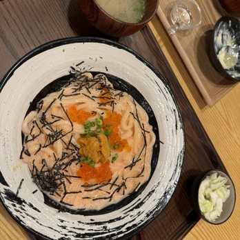 Tendon Kohaku - Creamy Udon with uni 7/10 - Japanese Near Me - Bellevue, Washington
