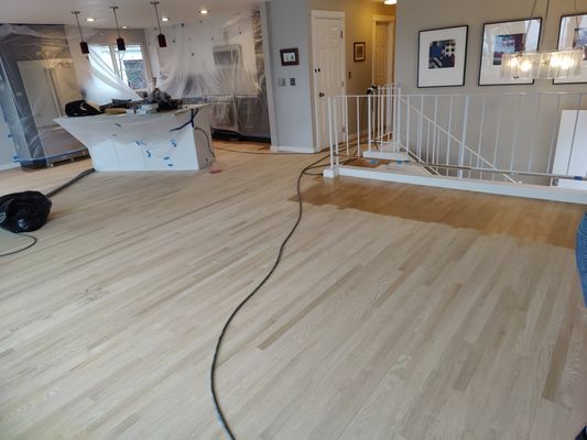 Kitchen Remodel - Rough sanding on floor Kitchen Remodel - Rough sanding on floor