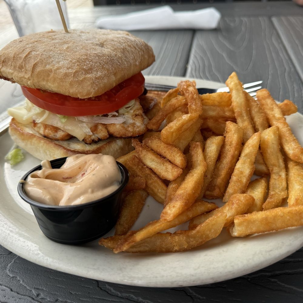 Dawsons On Main - Blackjack chicken sandwich - American Near Me - Indianapolis, Indiana