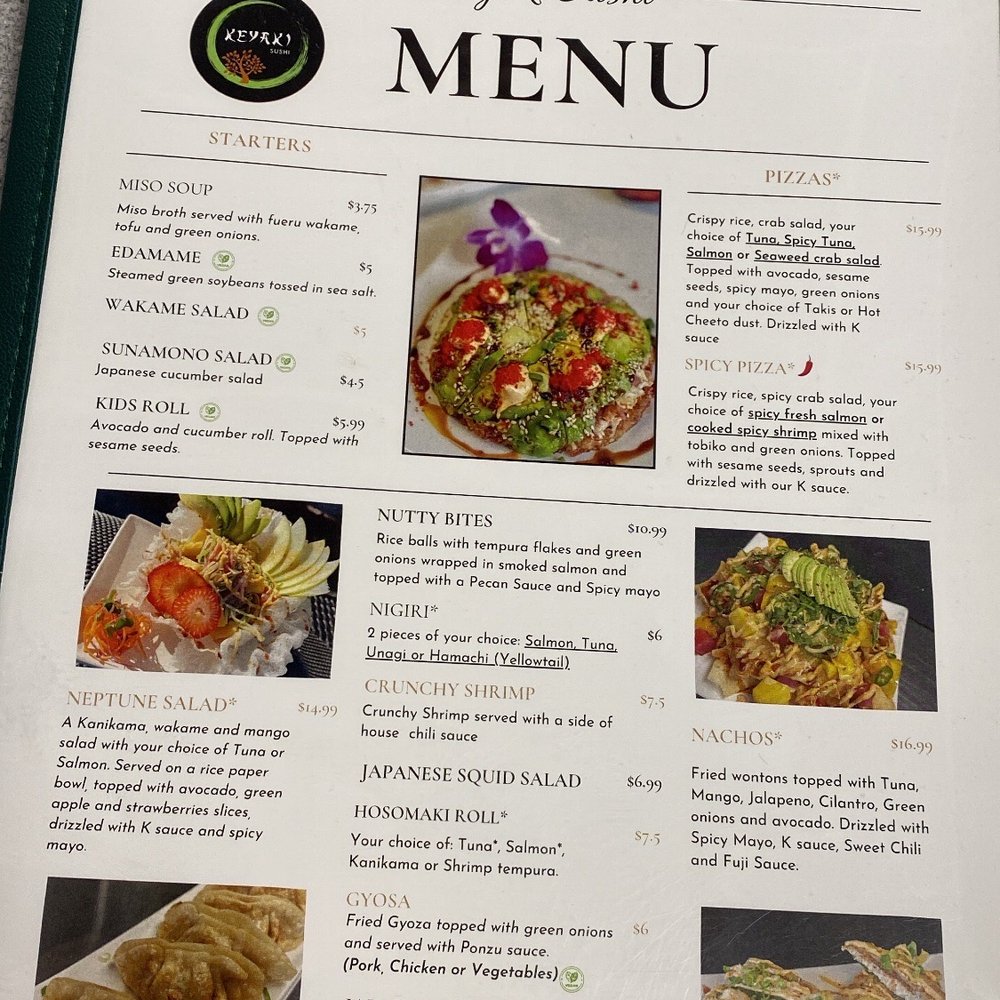 Keyaki Sushi - Menu - Sushi Bars Near Me - Midvale, Utah Keyaki Sushi - Menu - Sushi Bars Near Me - Midvale, Utah