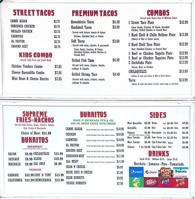 Menu photo 2 The Taco Hut Yucaipa, CA