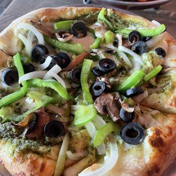 NY Pizza Kitchen Bar&Grill - Veggies with pesto sauce - Pizza Near Me - Myrtle Beach, South Carolina NY Pizza Kitchen Bar&Grill - Veggies with pesto sauce - Pizza Near Me - Myrtle Beach, South Carolina