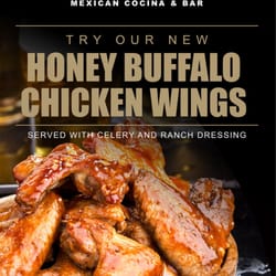 Castillo Real Mexican Cocina & Bar - Awesome Honey Buffalo Chicken Wings.