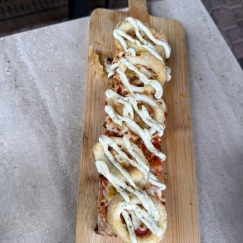 Crazy About You - Calamari al Pepperoncini Flatbread - Mediterranean Near Me - Miami, Florida Crazy About You - Calamari al Pepperoncini Flatbread - Mediterranean Near Me - Miami, Florida