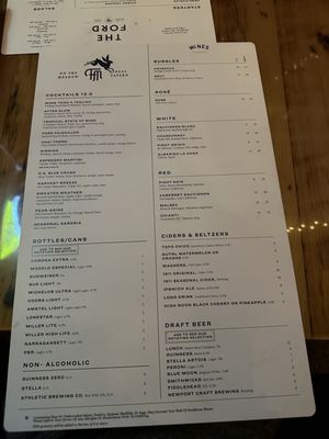 Menu photo 1 The Ford Tavern Medford, MA Menu photo 1 The Ford Tavern Medford, MA