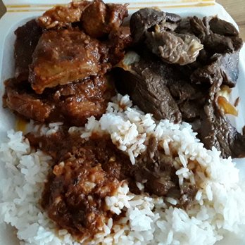 Lasang Pinas - Rice with 2 sides of tasty meat.. beef and pork (don't know what the dishes names) $9.00 for the taste & good portion.. can't complain - Filipino Near Me - Canoga Park, California Lasang Pinas - Rice with 2 sides of tasty meat.. beef and pork (don't know what the dishes names) $9.00 for the taste & good portion.. can't complain - Filipino Near Me - Canoga Park, California