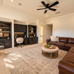 Worthington Painting and Design - upstairs den, new paint, refinished cabinets, new lighting