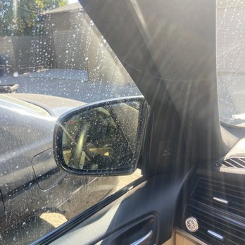 Shell - Windows right after car wash with spot free rinse - Gas Stations Near Me - Santa Monica, California