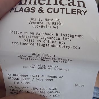 American Flags & Cutlery - ppl that work there know. That discrimination is NOT RIGHT!! name of Cassandra so she can reflect back and not be so racist!! - Kitchen & Bath Near Me - Ventura, California