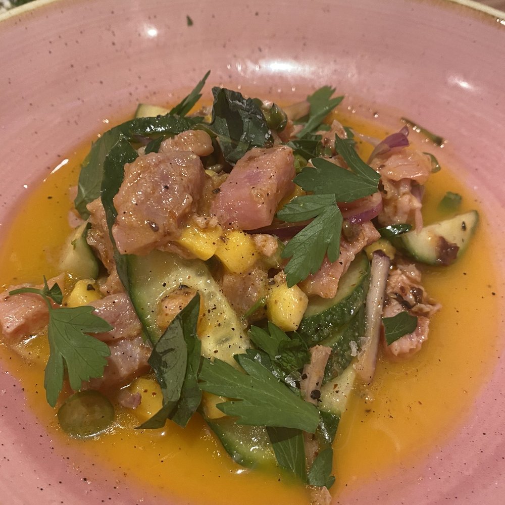Lady Nomada - Mexican Kitchen - Ceviche with snapper, cucumber, onion and herbs. - Mexican Near Me - Arvada, Colorado Lady Nomada - Mexican Kitchen - Ceviche with snapper, cucumber, onion and herbs. - Mexican Near Me - Arvada, Colorado