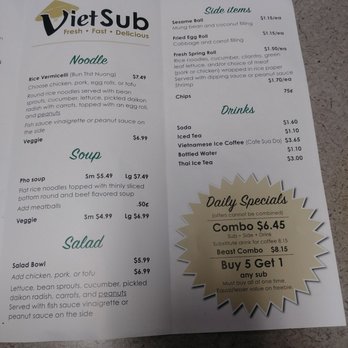 Viet Sub - Menu 7/31/19 - Vietnamese Near Me - Roanoke, Virginia Viet Sub - Menu 7/31/19 - Vietnamese Near Me - Roanoke, Virginia