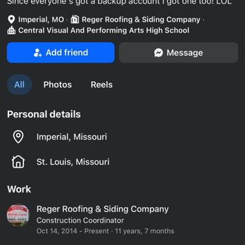 Reger Roofing & Siding - JAMES FRIEDERICK - Roofing Near Me - Saint Louis, Missouri Reger Roofing & Siding - JAMES FRIEDERICK - Roofing Near Me - Saint Louis, Missouri
