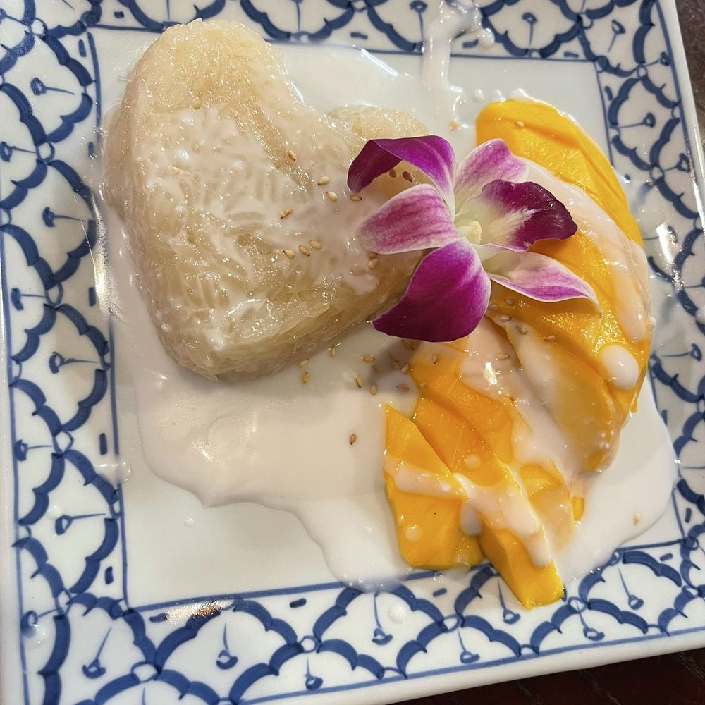 Mango sticky rice-presentation is perfect! Mango sticky rice-presentation is perfect!