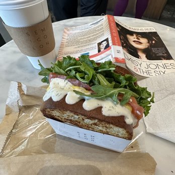 Semicolon Cafe - Egg and Lox Sandwich - Coffee & Tea Near Me - Jersey City, New Jersey