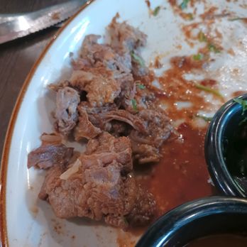 El Canton De La Patrona - The meat SKIN from the "Birria" plate that it should have been clean! - Mexican Near Me - Duarte, California