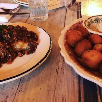Haberdish - Biscuits with bacon jam and the hushpuppies - Southern Near Me - Charlotte, North Carolina