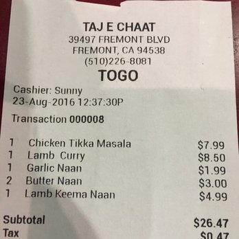 Taj-e Chaat - Indian Near Me - Fremont, California