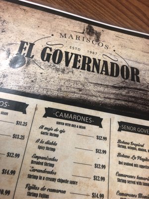 Menu photo 6 Mariscos El Governador Anaheim, CA