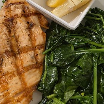 Madfish Grill - Salmon & Spinach - Seafood Near Me - Sarasota, Florida
