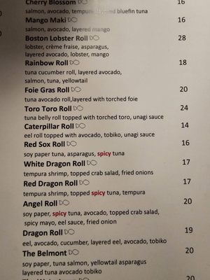 Menu photo 6 Hanami Sushi Bar & Grill Belmont, MA