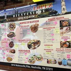 Tacos Lopez - Menu - 9/2023