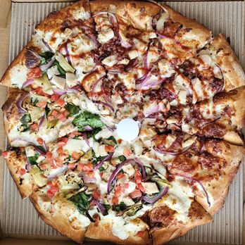 Pizza Guys - Large Pizza- 1/2 BBQ Chicken, 1/2 Garlic Chicken - Italian Near Me - Westminster, California