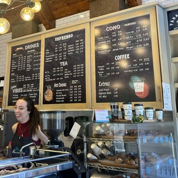 Panama Bay Coffee Co. - Menu and counter to place order with drink sizes on display - Coffee & Tea Near Me - Walnut Creek, California Panama Bay Coffee Co. - Menu and counter to place order with drink sizes on display - Coffee & Tea Near Me - Walnut Creek, California