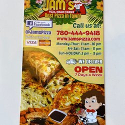 Jam's Pizza Donair & Burger - Take-out menu