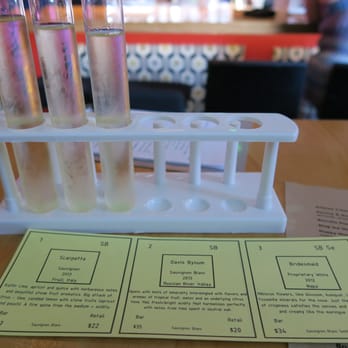 Wine Lab - Sauvignon Blanc flight - Wine Bars Near Me - Costa Mesa, California