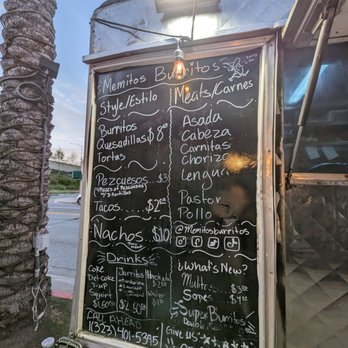 Memitos Buritos - Menu - Food Trucks Near Me Memitos Buritos - Menu - Food Trucks Near Me