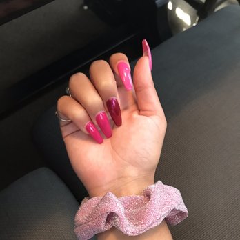 Grand Nail Spa - Acrylic nail set with regular polish - Nail Salons Near Me - Denton, Texas Grand Nail Spa - Acrylic nail set with regular polish - Nail Salons Near Me - Denton, Texas