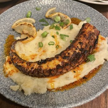 Esnaf - Ahtapot: Grilled octopus, lime mashed potatoes, paprika butter - Turkish Near Me - San Carlos, California Esnaf - Ahtapot: Grilled octopus, lime mashed potatoes, paprika butter - Turkish Near Me - San Carlos, California