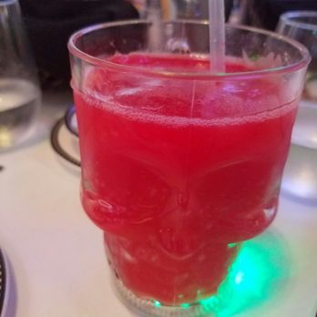 Disney Cruise Line - Strawberry daquerr in a skull light up glass - Transportation Near Me