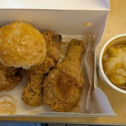 Church's Chicken - 3 piece, biscuit and mashed potatoes and gravy