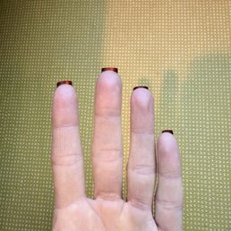Cut crooked which made them extra short and not square or even. Cut crooked which made them extra short and not square or even.