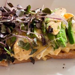 Bluefront Cafe - Egg salad avocado toast.