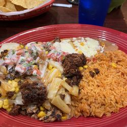 Tequila's - Enchiladas ... forget the full name .. the ones with chorizo and pineapple