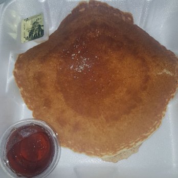 Coyote Cafe - Pancake served served with my country fried steak. Nothing breathtaking. - Comfort Food Near Me - Vista, California
