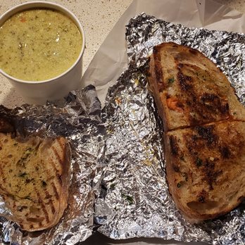 Mojo Market - Broccoli Cheddar Soup, Side of Homemade Sourdough, and a Spicy Chipotle Melt - Cafes Near Me - Kenmore, New York