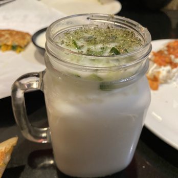 DeAfghanan Cuisine - Doogh (Yogurt drink with diced cucumber and dried mint) - Afghan Near Me - Fremont, California DeAfghanan Cuisine - Doogh (Yogurt drink with diced cucumber and dried mint) - Afghan Near Me - Fremont, California
