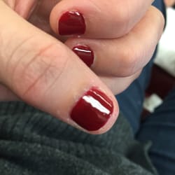 Spa Nails - I mean, really? Worst manicure ever...