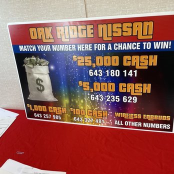 Oak Ridge Nissan - The only numbers that win what the ticket shows. - Auto Repair Near Me - Oak Ridge, Tennessee Oak Ridge Nissan - The only numbers that win what the ticket shows. - Auto Repair Near Me - Oak Ridge, Tennessee