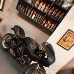 Moto Coffee Machine - You can see more bikes inside the cafe