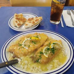 Greek Garden - Chicken Franchise. Pita. Ice tea.Rosanne put more in my to go bag. I think a salad. The food is just what I needed today. Thank you.