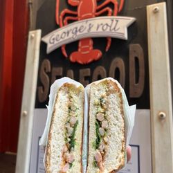 George's Roll Seafood - Shrimp sandwich