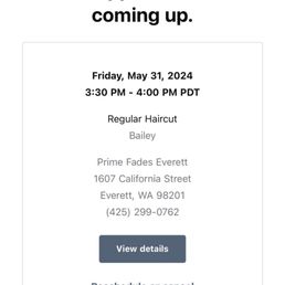 Email of appointment Email of appointment