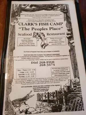 CLARK'S FISH CAMP - CLOSED - Updated June 2026 - 1090 Photos & 713 Reviews - 12903 Hood Landing Rd, Jacksonville, Florida - Seafood - Restaurant Reviews - Phone Number - Menu - Yelp CLARK'S FISH CAMP - CLOSED - Updated June 2026 - 1090 Photos & 713 Reviews - 12903 Hood Landing Rd, Jacksonville, Florida - Seafood - Restaurant Reviews - Phone Number - Menu - Yelp