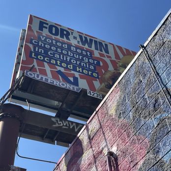 For the Win - Street sign - Burgers Near Me - Los Angeles, California For the Win - Street sign - Burgers Near Me - Los Angeles, California