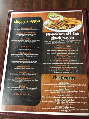 Menu photo 2 Chappy's Steakhouse Grayville, IL